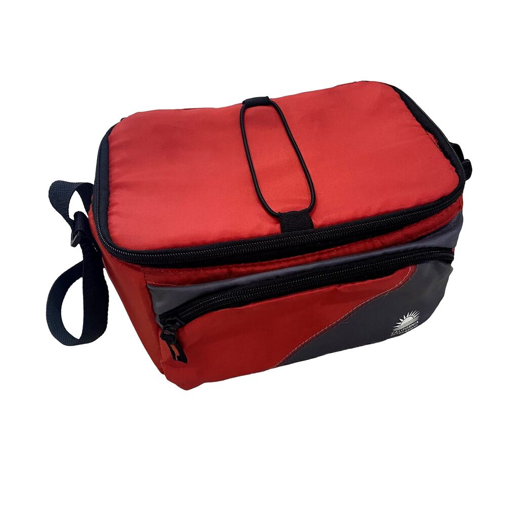 California Innovations Red Insulated Lunch Bag Soft Cooler - Adjustable Strap